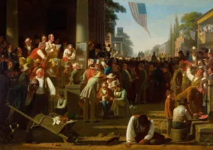 The Verdict of the People by George Caleb Bingham Oil Painting