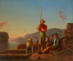 The Wood-Boat by George Caleb Bingham Oil Painting