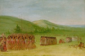 Ball-Play Dance, Choctaw by George Catlin Oil Painting