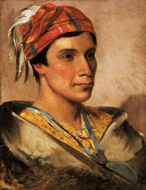 Bread, Chief of The Tribe by George Catlin Oil Painting