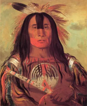 Buffalo Bull's Back Fat, Head Chief, Blood Tribe by George Catlin - Oil Painting Reproduction