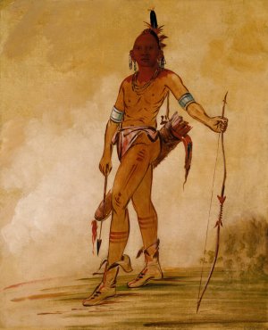 Cah-He-Ga-Shin-Ga, Little Chief by George Catlin Oil Painting