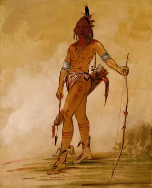 Cah-He-Ga-Shin-Ga, Little Chief Oil painting by George Catlin