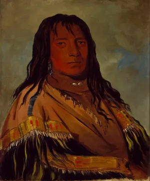 Cha-Tee-Wah-Nee-Che, No Heart, Chief of The Wah-Ne-Watch-To-Nee-Nah Band by George Catlin Oil Painting