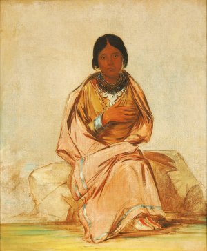 Chee-A-Ex-E-Co, Daughter of Deer Without a Heart by George Catlin Oil Painting