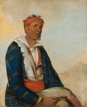 Col-Lee, a Band Chief by George Catlin Oil Painting