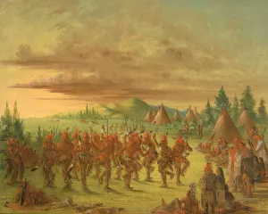 Eagle Dance Oil painting by George Catlin