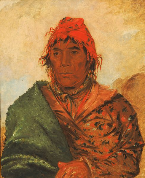 Ee-Mat-La-, King Phillip, Second Chief  by George Catlin - Hand-Painted Oil Painting Reproduction