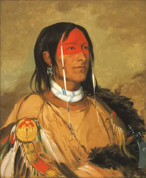 Eeh-Tow-Wees-Ka-Zeet, He Who Has Eyes Behind Him by George Catlin Oil Painting