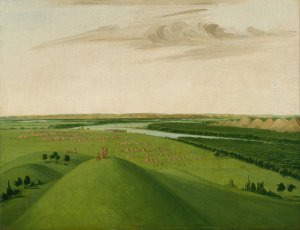 Fort Union, Mouth of the Yellowstone River, 2000 Miles above St. Louis by George Catlin Oil Painting