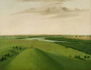 Fort Union, Mouth of the Yellowstone River, 2000 Miles above St. Louis Oil painting by George Catlin