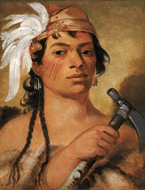 Good Hunter, a Warrior by George Catlin Oil Painting