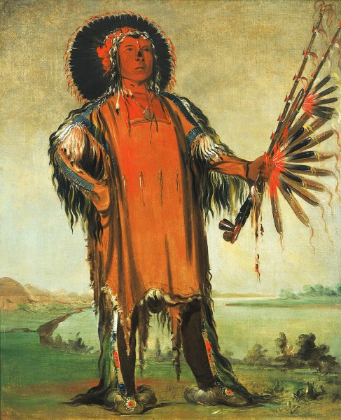 Main Product Photo of Ha-Na-Ta-Nu-Mauk, Wolf Chief, Head Chief of The Tribe  Painting by George Catlin