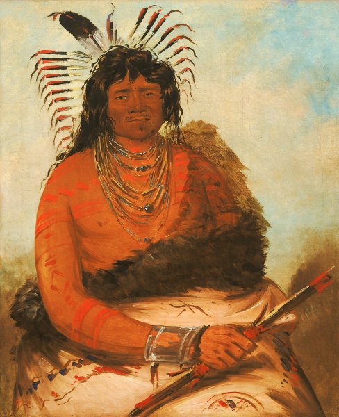 Main Product Photo of Hah-Nee, The Beaver, a Warrior  Painting by George Catlin