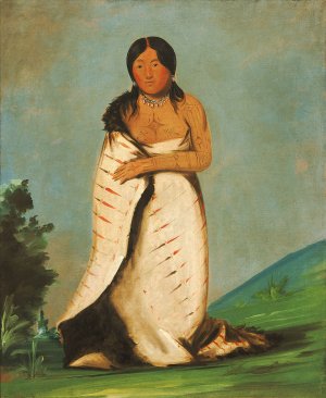 Hee-Lah-Dee, Pure Fountain, Wife of The Smoke by George Catlin Oil Painting