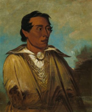 Kee-an-Ne-Kuk, Foremost Man, Chief of The Tribe by George Catlin Oil Painting