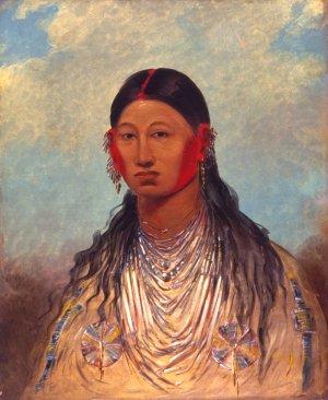 Koon-za-ya-me, Female War Eagle by George Catlin Oil Painting