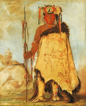 La-Wee-Re-Coo-Re-Shaw-Wee, War Chief, a Republican Pawnee by George Catlin Oil Painting