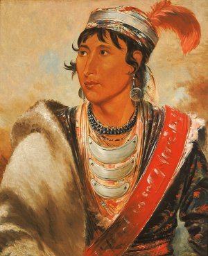 Lah-shee, The Licker, called 'Creek Billy' by George Catlin Oil Painting