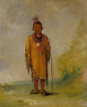 Me-Sou-Wahk, Deer's Hair, Favorite Son of Kee-O-Kuk by George Catlin Oil Painting