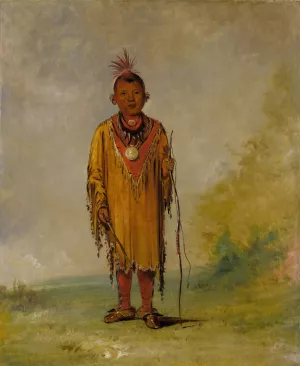 Me-Sou-Wahk, Deer's Hair, Favorite Son of Kee-O-Kuk by George Catlin Oil Painting