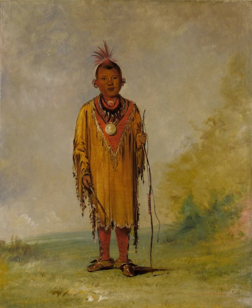 Main Product Photo of Me-Sou-Wahk, Deer's Hair, Favorite Son of Kee-O-Kuk  Painting by George Catlin