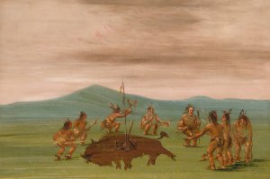 Medicine Buffalo of The Sioux by George Catlin Oil Painting