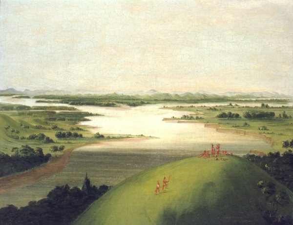 Main Product Photo of Mouth Of The Platte River, 900 Miles Above St. Louis  Painting by George Catlin