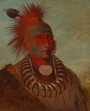 No-Ho-Mun-Ya, One Who Gives No Attention by George Catlin Oil Painting