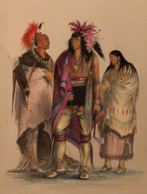 North American Indian Portfolio by George Catlin Oil Painting