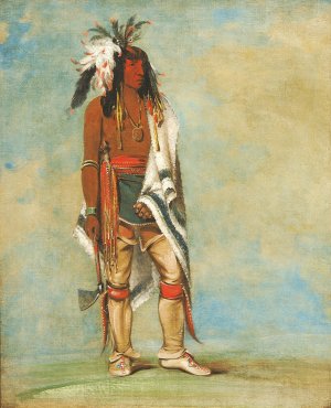 Not-To-Way, a Chief by George Catlin Oil Painting