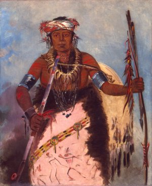 Notch-Ee-Ning-A, No Heart, by George Catlin Oil Painting