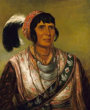 Os-Ce-O-La, The Black Drink, a Warrior of Great Distinction by George Catlin Oil Painting