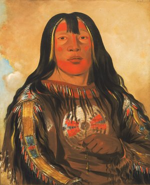 Peh-To-Pe-Kiss, Eagle's Ribs, a Piegan Chief by George Catlin Oil Painting