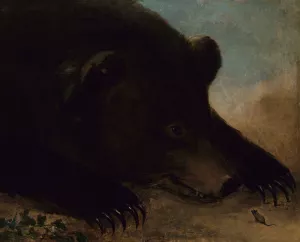 Portraits of a Grizzly Bear and Mouse, Life Size by George Catlin Oil Painting