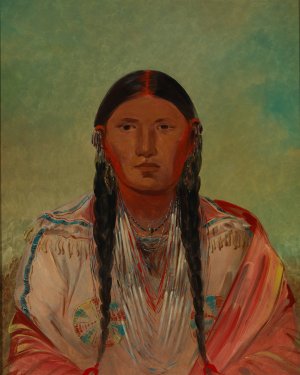 Ru-Ton-Wee-Me, Pigeon On The Wing by George Catlin Oil Painting