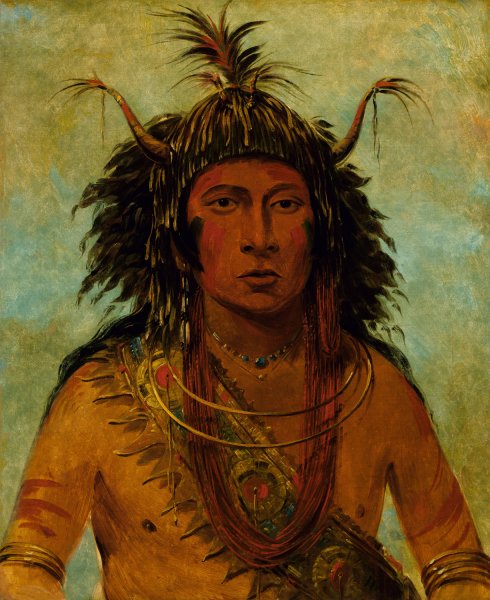 Main Product Photo of Say-Say-Gon, Hail Storm, War Chief  Painting by George Catlin