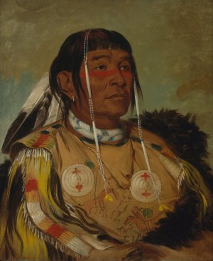 Sha-co-pay, The Six, Chief of the Plains Ojibwa by George Catlin Oil Painting
