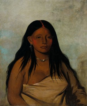 She-De-Ah, Wild Sage, a Wichita Woman by George Catlin Oil Painting