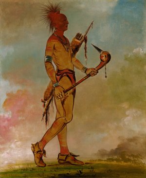Shin-Ga-Was-Sa, Handsome Bird by George Catlin Oil Painting