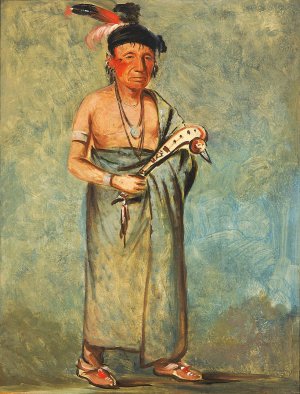 Span-E-O-Nee-Kaw, The Spaniard Oil painting by George Catlin