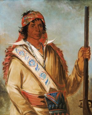Steeh-Tcha-Ko-Me-Co, Great King by George Catlin Oil Painting