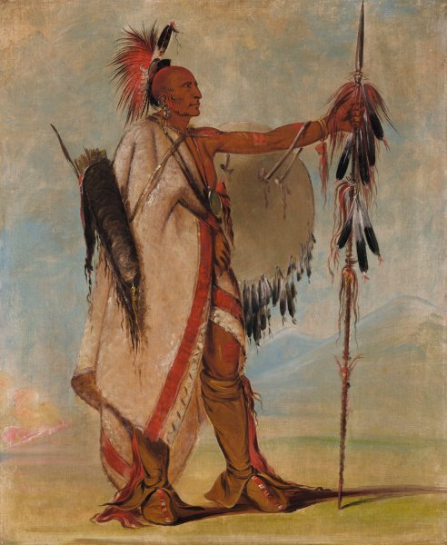 Main Product Photo of Tal-Lee, a Warrior of Distinction  Painting by George Catlin