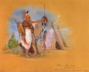 Tal-Lee, a Warrior of Distinction by George Catlin - Oil Painting Reproduction