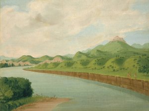 The Tower, 1100 Miles Above St. Louis by George Catlin Oil Painting