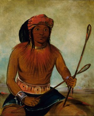 Tul-Lock-Chish-Ko, Drinks The Juice of The Stone by George Catlin Oil Painting
