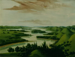 View From Floyd's Grave, 1300 Miles Above St. Louis Oil painting by George Catlin