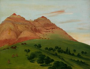 View In The Grand Detour, 1900 Miles Above St. Louis by George Catlin Oil Painting