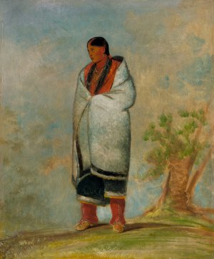 Wa-Quoth-E-Qua, The Buck's Wife, Wife of The Whale by George Catlin Oil Painting