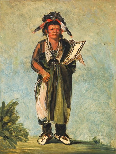 Wah-Kon-Ze-Kaw, The Snake  by George Catlin - Hand-Painted Oil Painting Reproduction